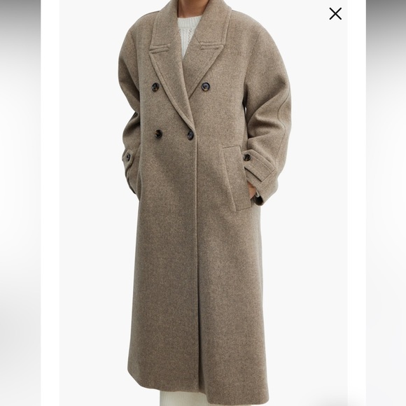 MANGO DOUBLE BREASTED OVERSIZED COAT - Picture 2 of 4